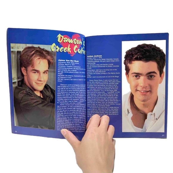 Vintage 1998 Scholastic Boys We Love Book Famous Singers Actors Colour Prints - Picture 6 of 12